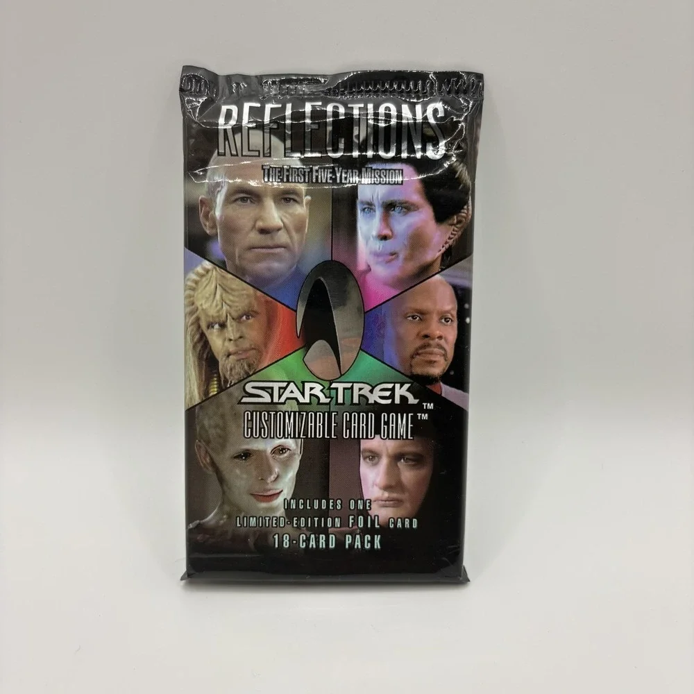 Vintage Star Trek Reflections CCG Booster Pack 18 Cards Decipher New Sealed Game